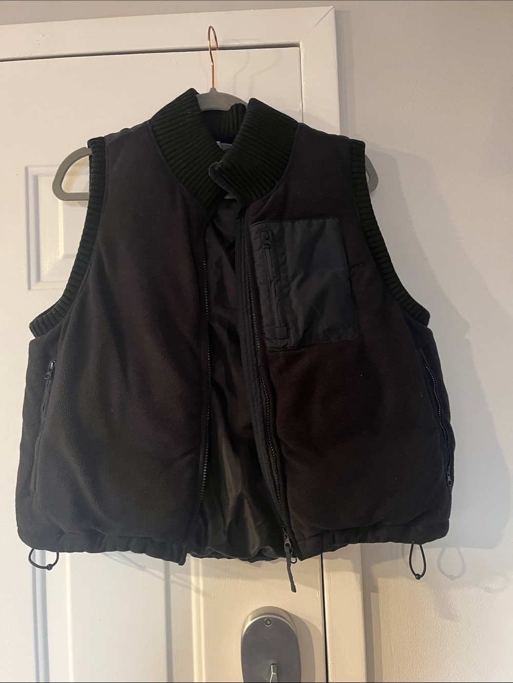 Sweaty Betty Black Quilted Vest with Chest Pocket